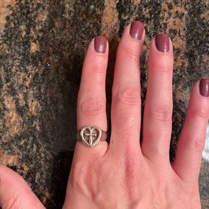 James Avery Heart/Cross Ring